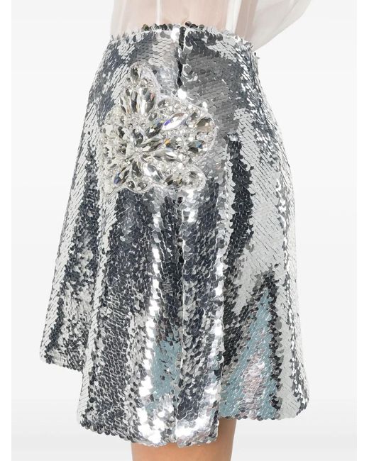 Genny Black Sequinned Mini Skirt