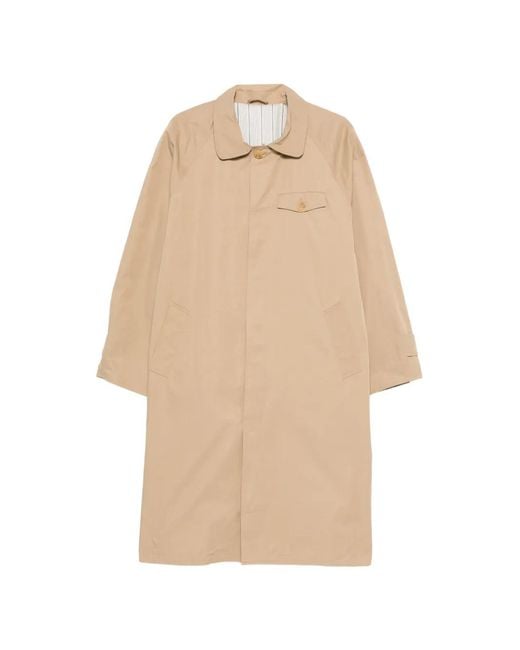 Carter Young Natural Buttoned Pocket Overcoat for men