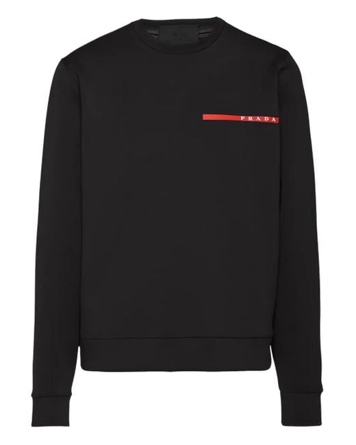 Prada Black Logo Sweatshirt for men