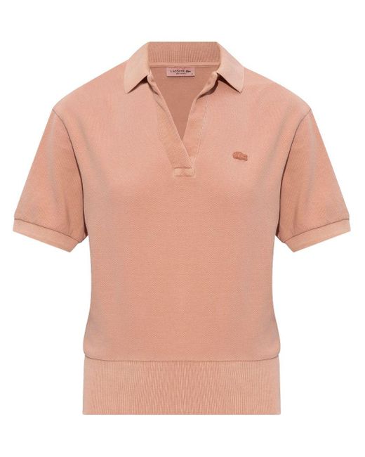 Lacoste ロゴ トップ Pink