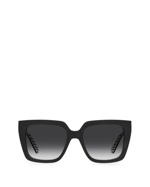 Love Moschino Black Square-Frame Heart-Motif Sunglasses