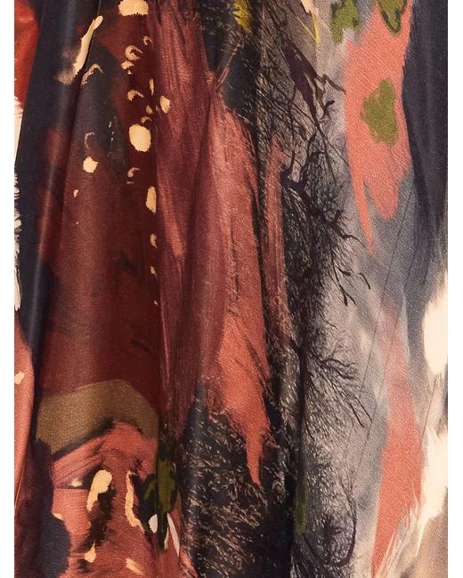 Yavi Orange Printed Skirt