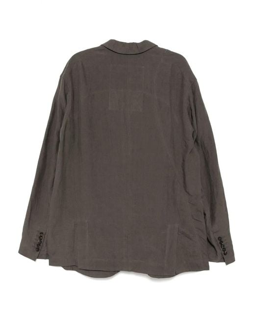 Ziggy Chen Gray Single-Breasted Blazer for men