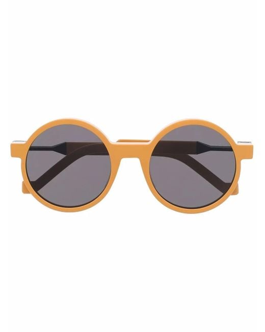 VAVA Eyewear Yellow Round-Frame Sunglasses