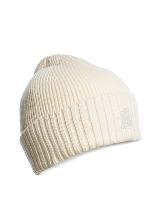 Parajumpers Natural Ribbed-Knit Beanie