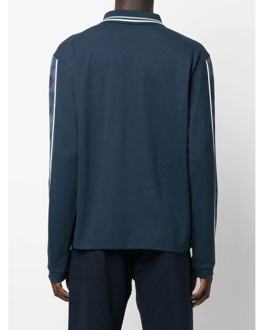 Ahluwalia Blue Abstract-Print Polo Shirt for men
