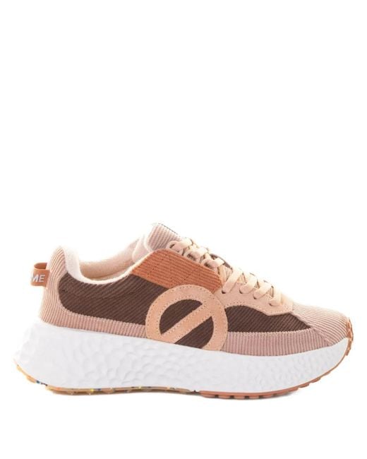 No Name Pink Sneakers mit Cordeinsatz