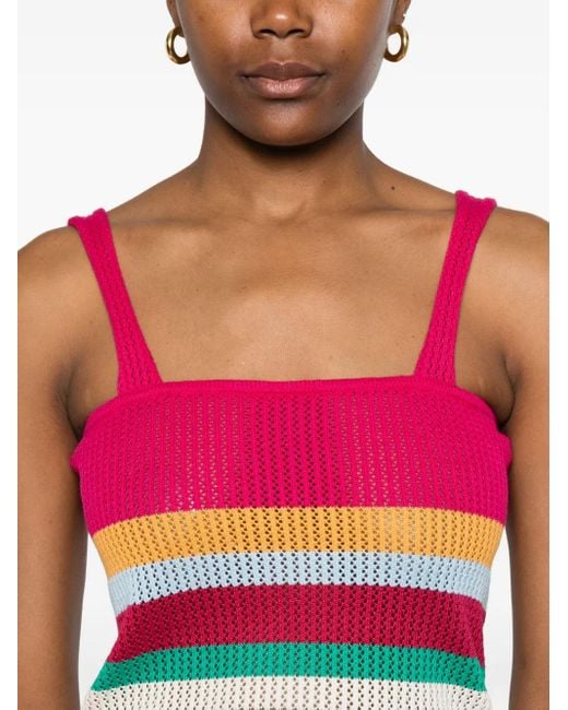 Cala De La Cruz Pink Sun Crop Top
