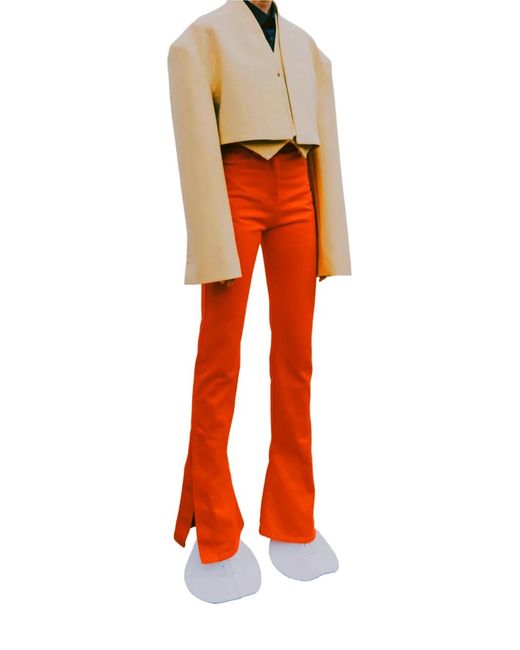 A.W.A.K.E. MODE White Cropped Tuxedo Jacket