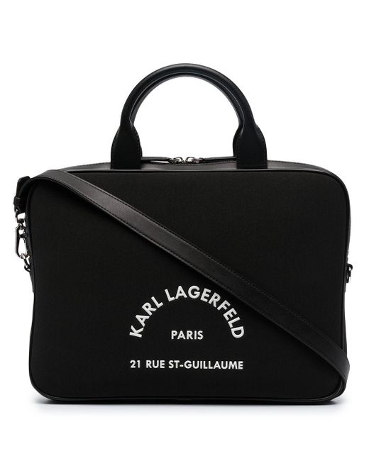 Karl Lagerfeld Black Rue St-guillaume Laptop Sleeve for men