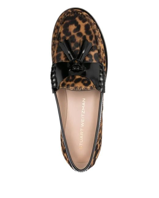 Stuart Weitzman Brown Lottie Tassel Loafers