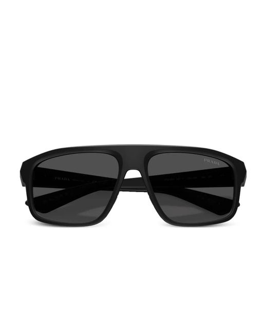 Prada Linea Rossa Black Square Sunglasses
