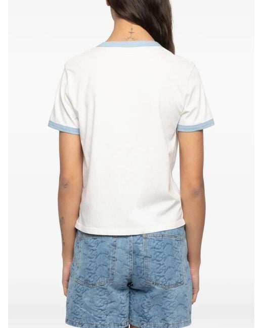Zadig & Voltaire Blue Woos Logo-Print Ringer T-Shirt