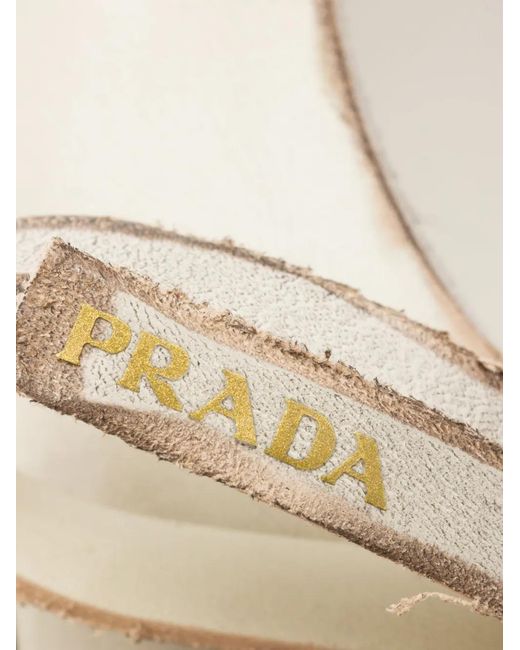 Prada Metallic Leather Slingback Pumps