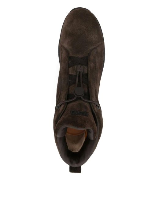 Zapatillas de ante con cordones Zegna de hombre de color Brown