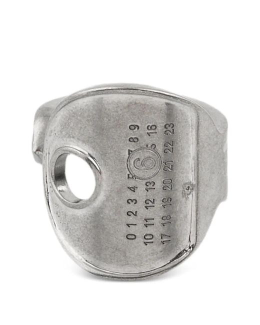 MM6 by Maison Margiela Round Key Ring in Grey | Lyst Canada