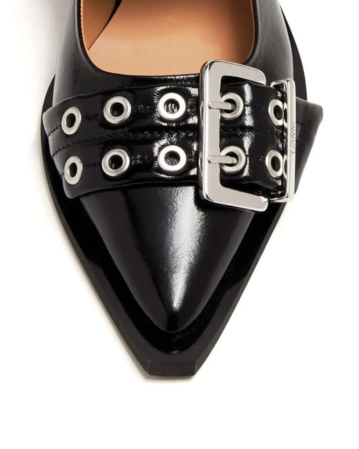 Ganni Black Flat Shoes