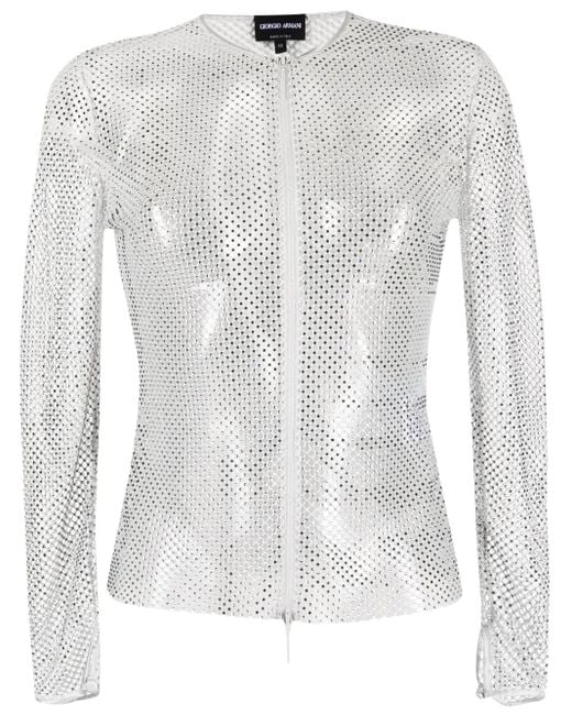 Giorgio Armani メッシュ クルーネック Tシャツ White