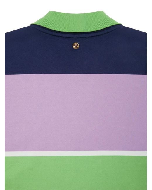Versace Blue Striped Cotton-Jersey Mini Dress