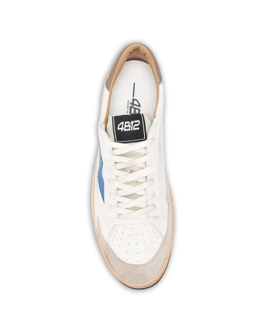 4b12 White Playnew Panelled Sneakers for men