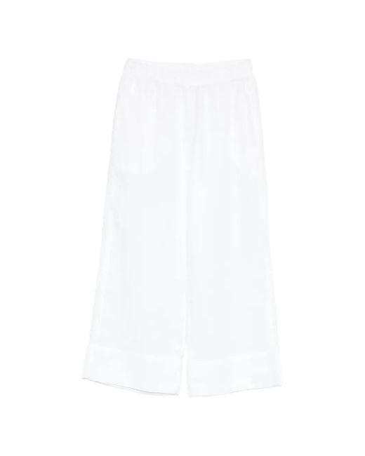 Xacus White Jeanne Elasticated Trousers