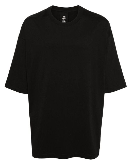 Thom Krom Black Round-neck Cotton T-shirt for men