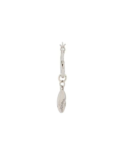 True Rocks White Crab Claw Hoop Earring