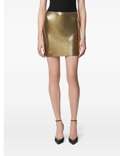 Versace Green Sequined Mini Skirt