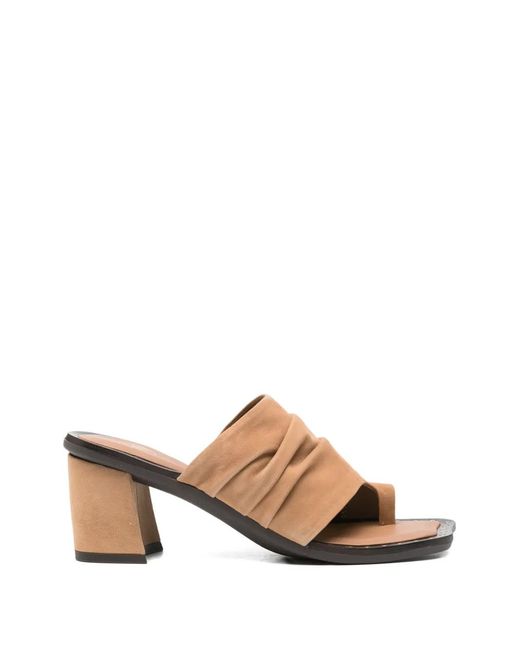 Ash Multicolor Corine Ruched Toe-Strap Sandals