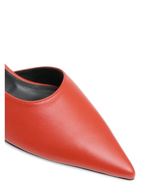 Mansur Gavriel Pink Anna Pointed-Toe Heeled Pumps