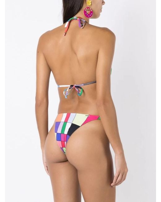 Amir Slama White All-Over Graphic-Print Bikini Set