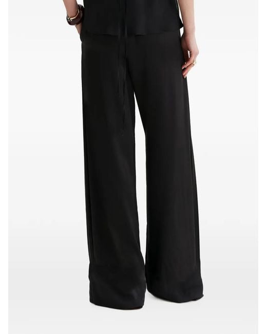 Framboise Black Dillan Silk Trousers