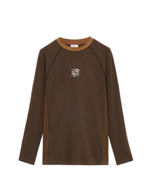 Loewe Brown T-Shirt À Logo Imprimé for men