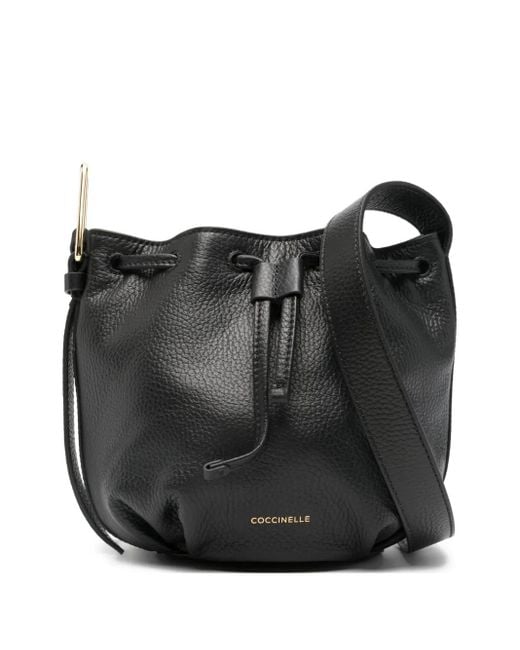 Coccinelle Malory ドローストリング バケットバッグ Black