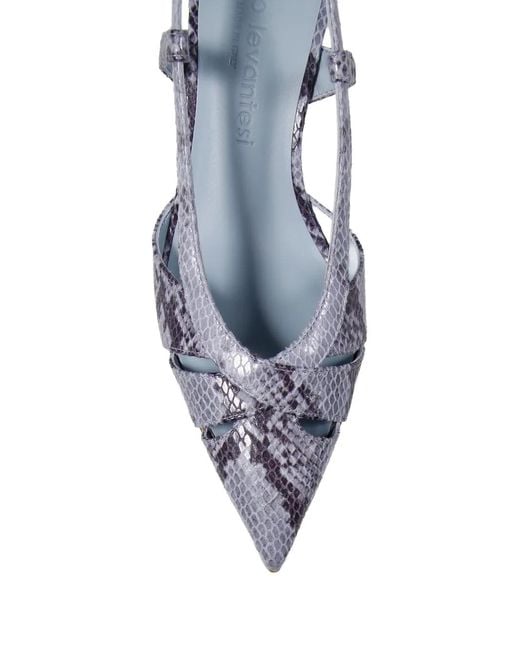 Sergio Levantesi White Cutout Strap Pumps