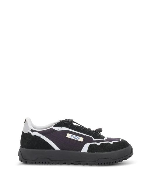 Autry White Suede-Trim Toggle-Fastening Sneakers for men