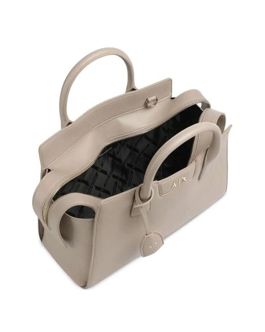 ARMANI EXCHANGE Metallic Logo-Detail Tote Bag