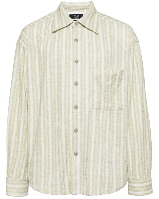 FIVE CM Natural Striped Button-Up Shirt for men