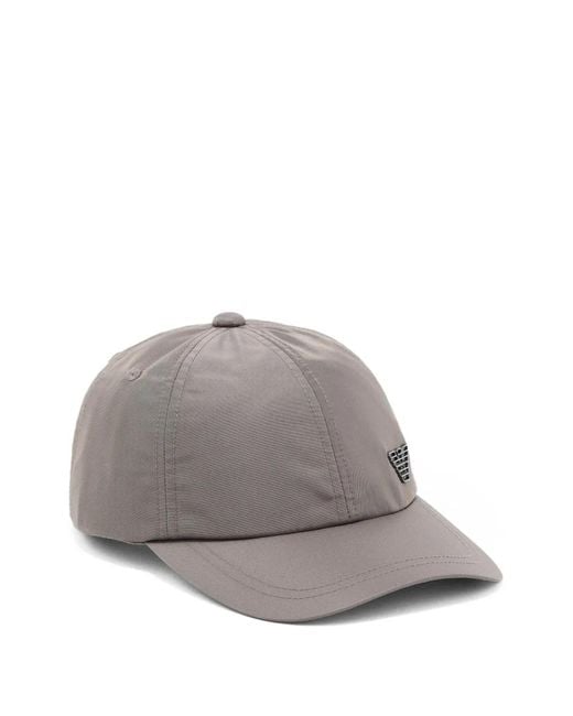 Emporio Armani Gray Logo Adjustable Strap Baseball Cap for men