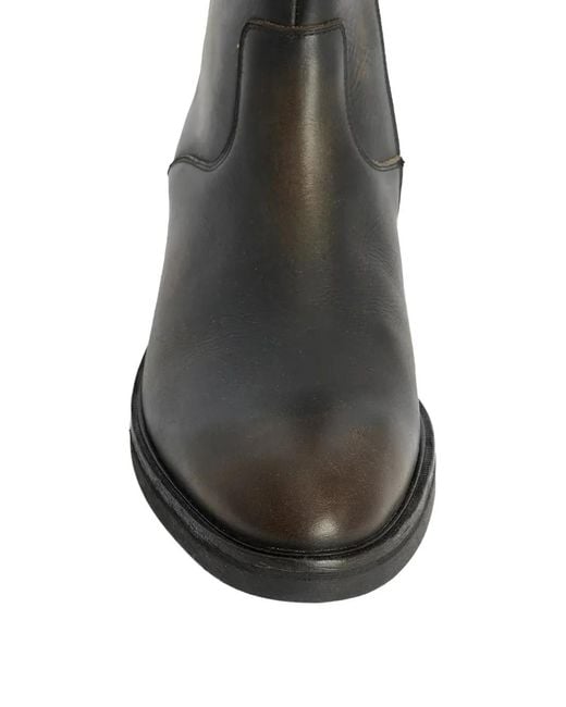 AllSaints Black Side-Zip Leather Ankle Boots for men