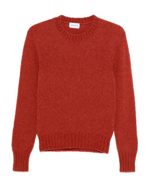 Scaglione Red Pullover Mit Rundhalsausschnitt