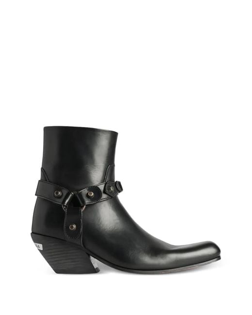 Balenciaga Black Memphis Bootie With Harness