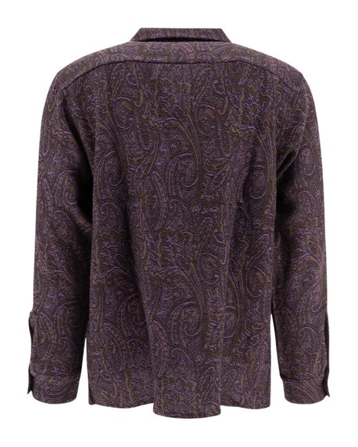 Needles Purple Paisley Pocket Shirt for men