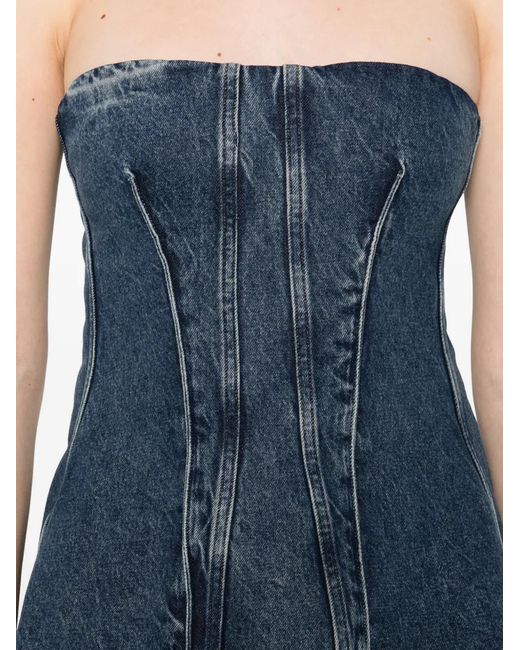 Agolde Strapless Top in het Blue