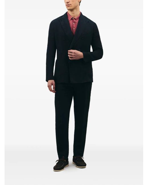 Boglioli Black Double-Breasted Patch-Pocket Suit for men