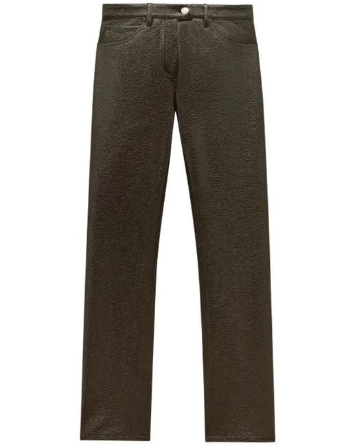 Courreges Gray 5-Pocket Vinyl Straight Trousers