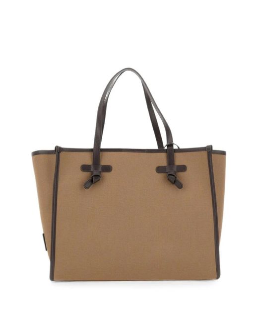 MARCELLA CLUB Natural Marcella Leather-Trimmed Tote Bag