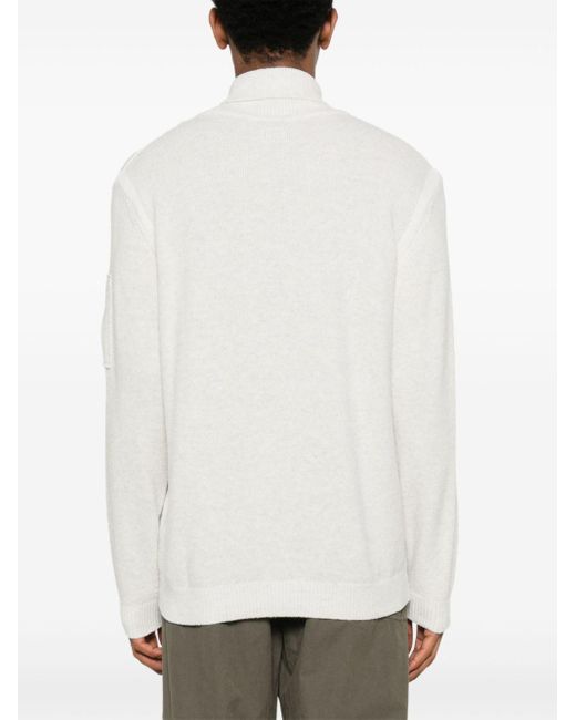 C P Company White Turtleneck Sweater for men