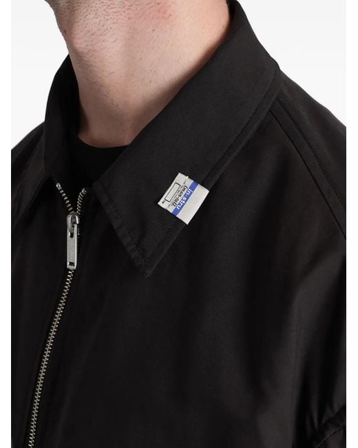 Maison Mihara Yasuhiro Black Logo-Patch Zip-Up Jacket for men