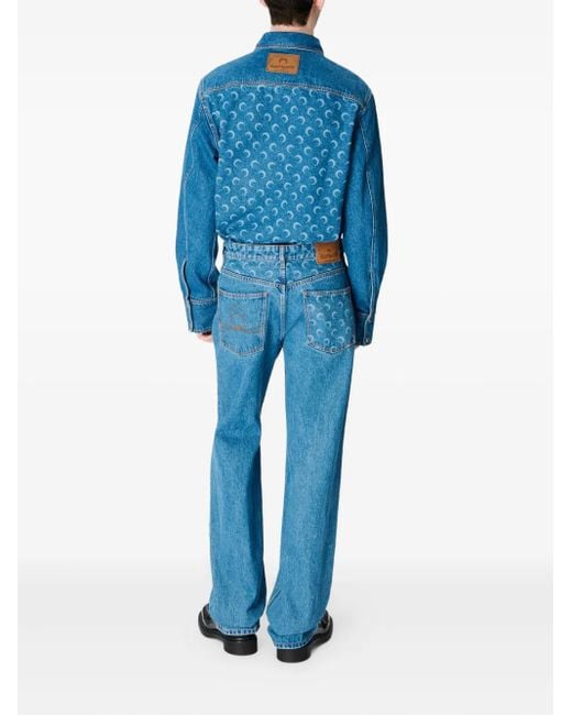Camicia Denim Moon Laser di MARINE SERRE in Blue